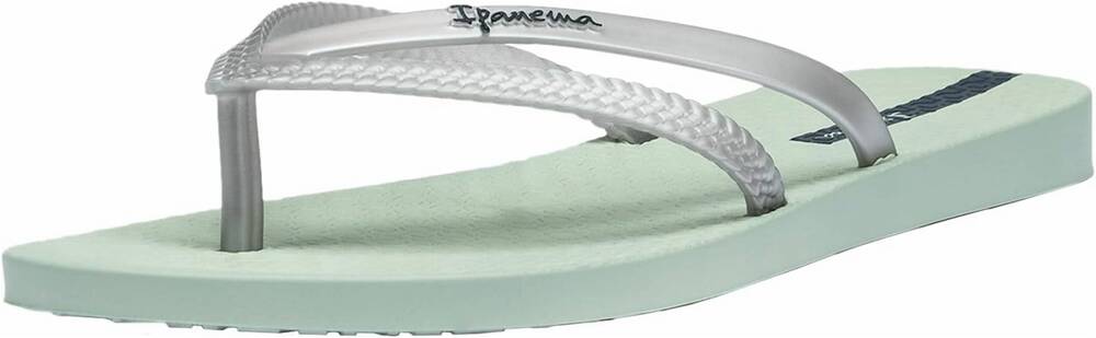 NEW IPANEMA women's bossa fem sandal in green/pearly silver
